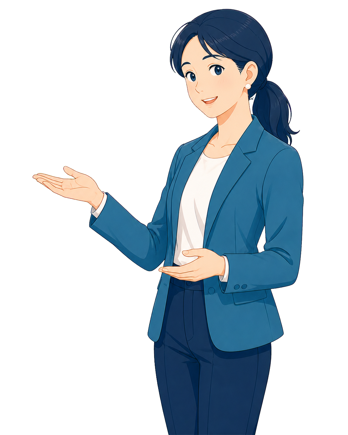 無料導入診断を案内する女性スタッフ